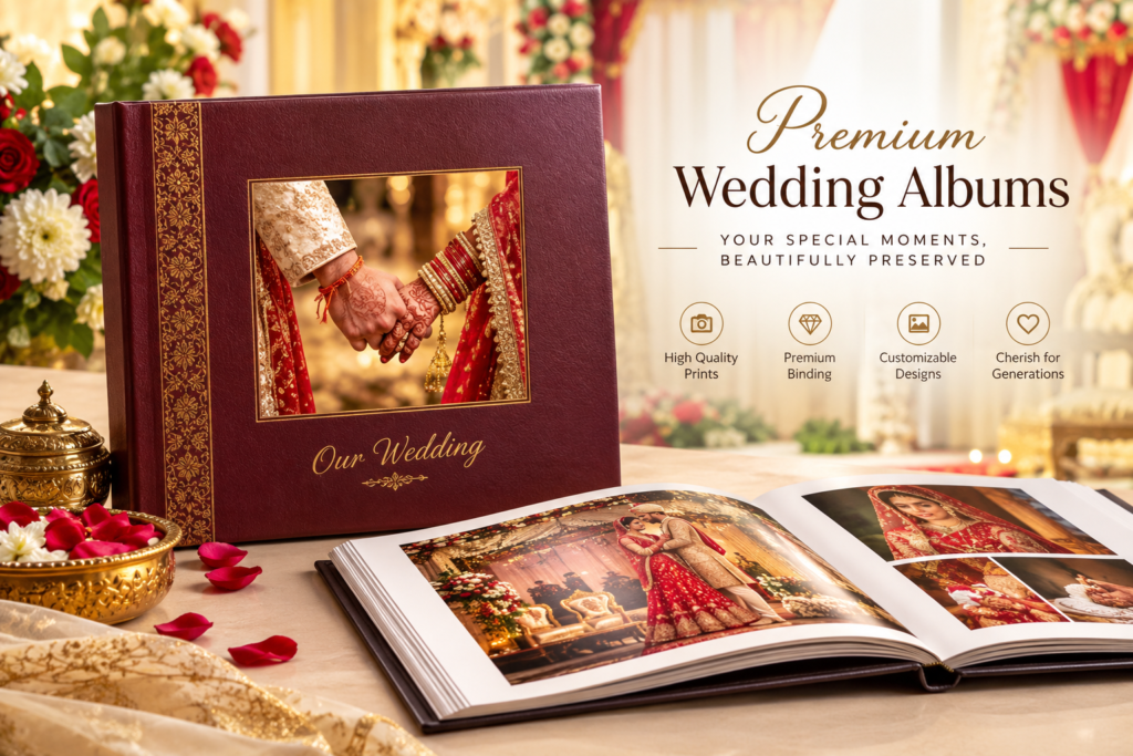 premium indian wedding album showcase